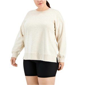 New ID IDEOLOGY Plus Size Solid Crewneck Sweatshirt